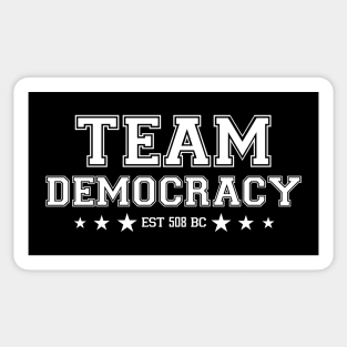 Team Democracy White Sticker